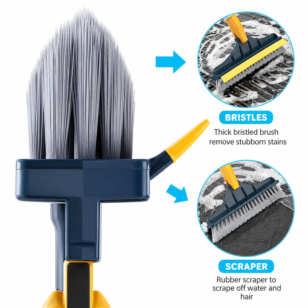 2 in 1 dust cleaning scrubber | and wiper brush ❤
