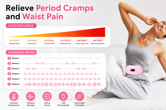 Portable Menstrual Heating Belt for Women – Rechargeable Waist & Belly Warmer
