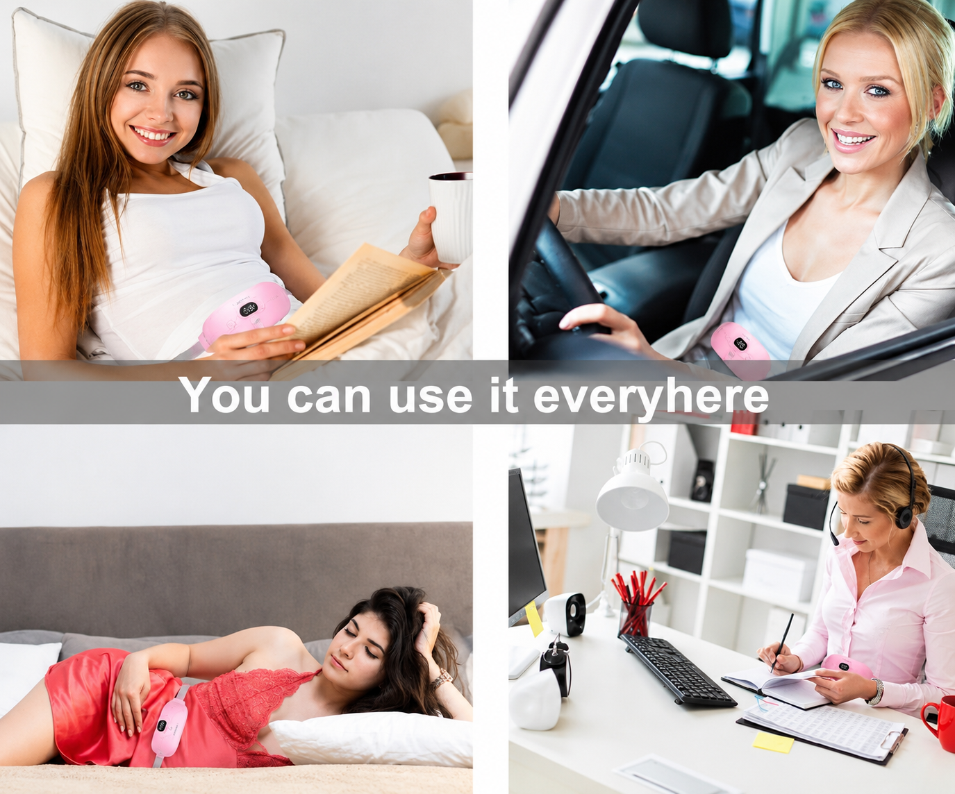 Portable Menstrual Heating Belt for Women – Rechargeable Waist & Belly Warmer