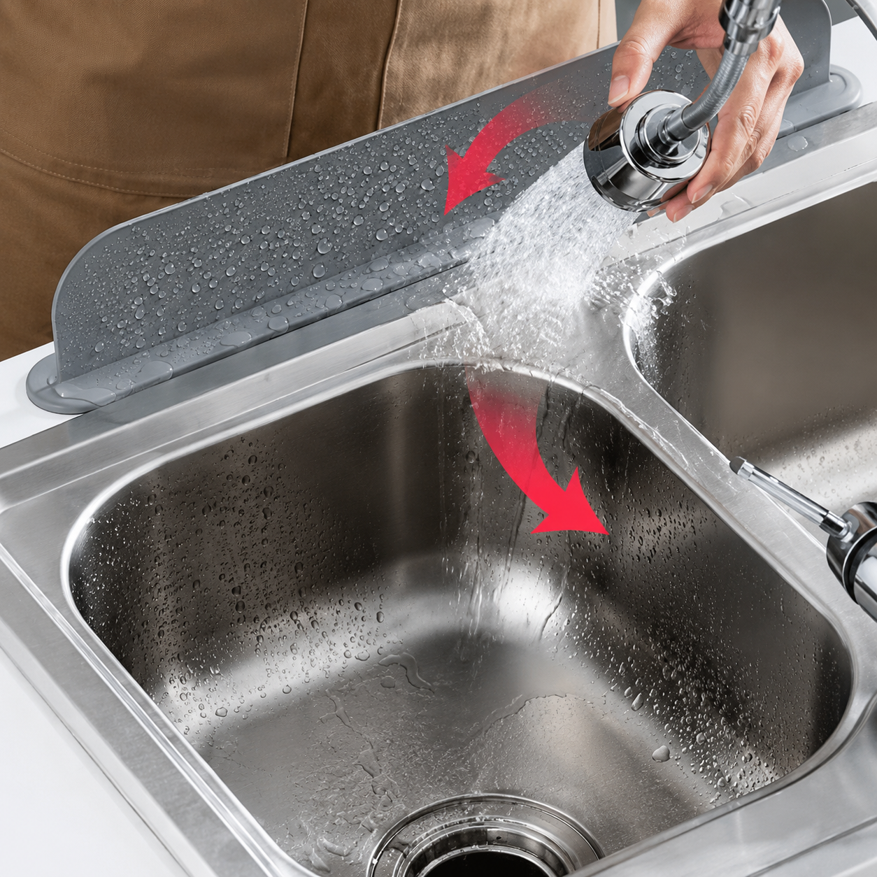 Silicone SinkGuard Splash Protector for Kitchen 💧 🚰