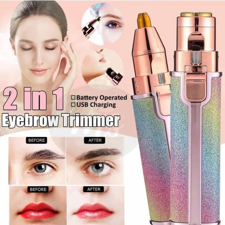 2 in 1 Facial Hair Remover & Eyebrow Trimmer _ Rechargeable 🔋⚡ _