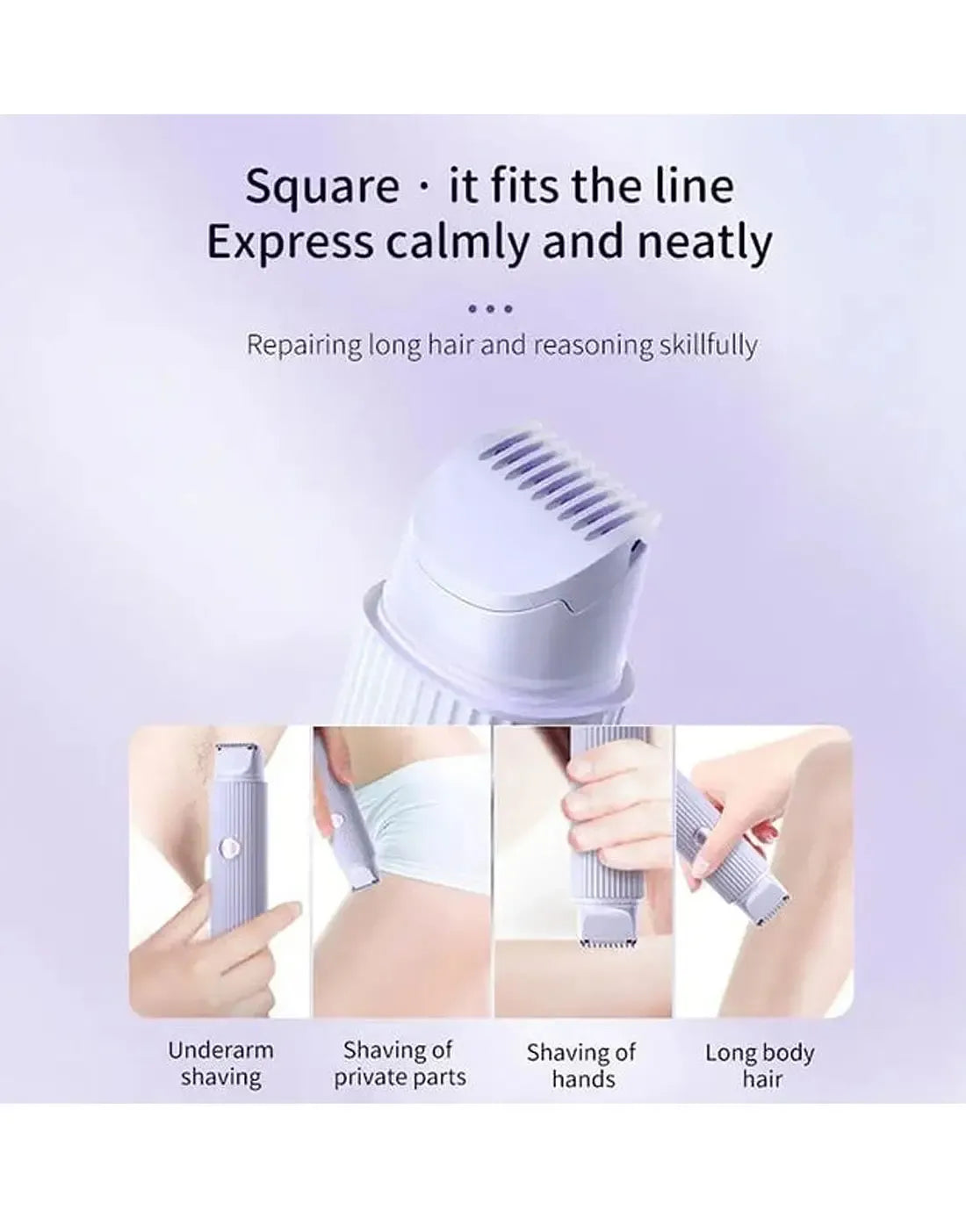 BLAWLESS 2-in-1 Electric Shaver & Trimmer – USB Rechargeable Double Head Hair Remover 💜