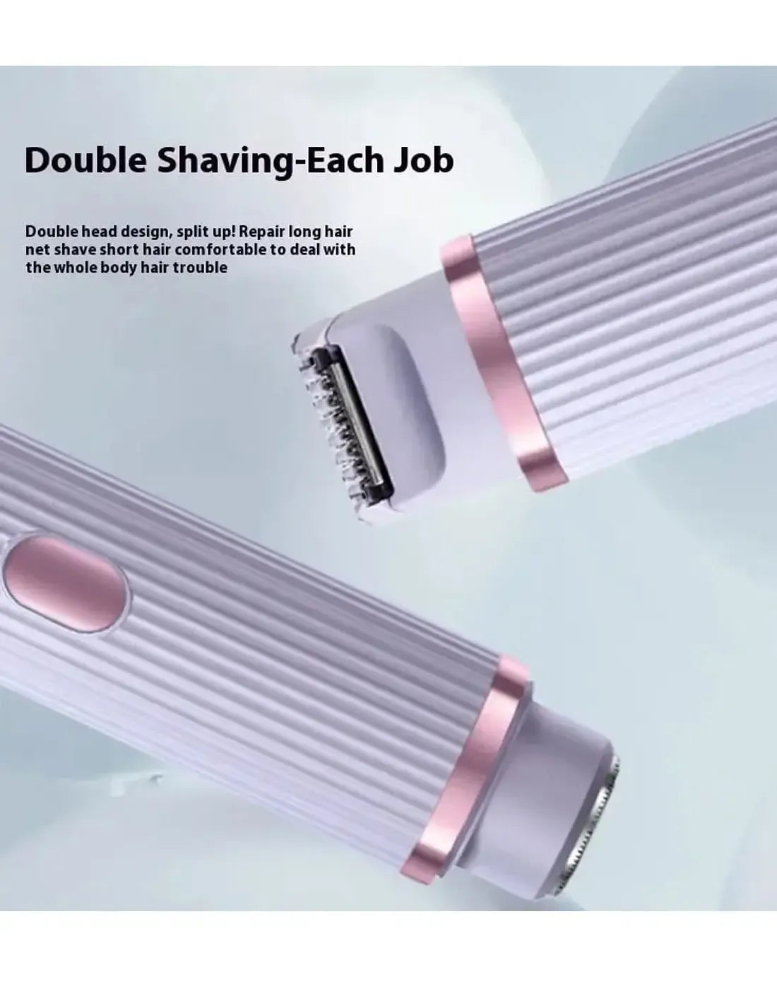 BLAWLESS 2-in-1 Electric Shaver & Trimmer – USB Rechargeable Double Head Hair Remover 💜