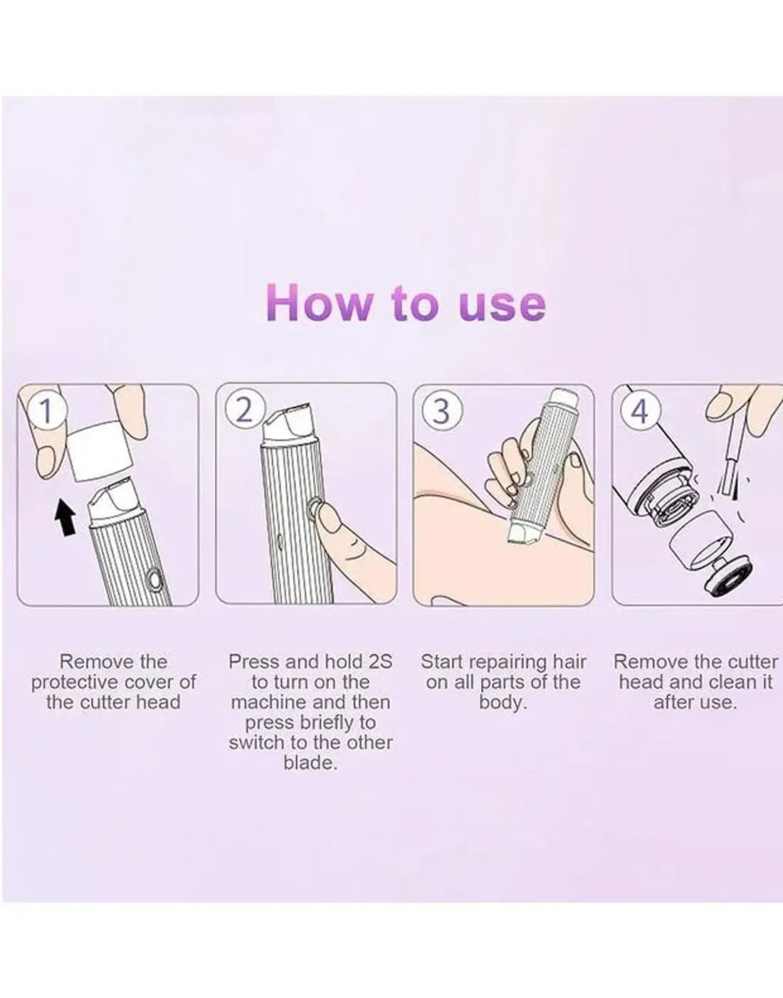 BLAWLESS 2-in-1 Electric Shaver & Trimmer – USB Rechargeable Double Head Hair Remover 💜